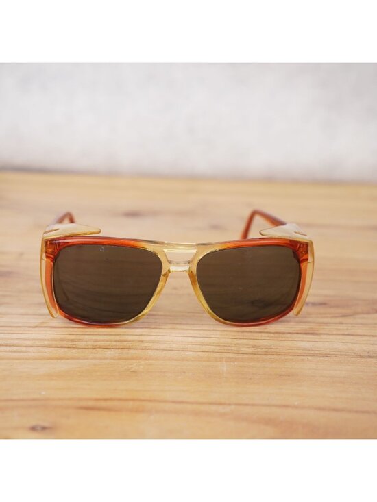 Titmus Other - Vintage Titmus Z87 Safety Glasses Frame w Side Shields Brown Plastic Hong Kong